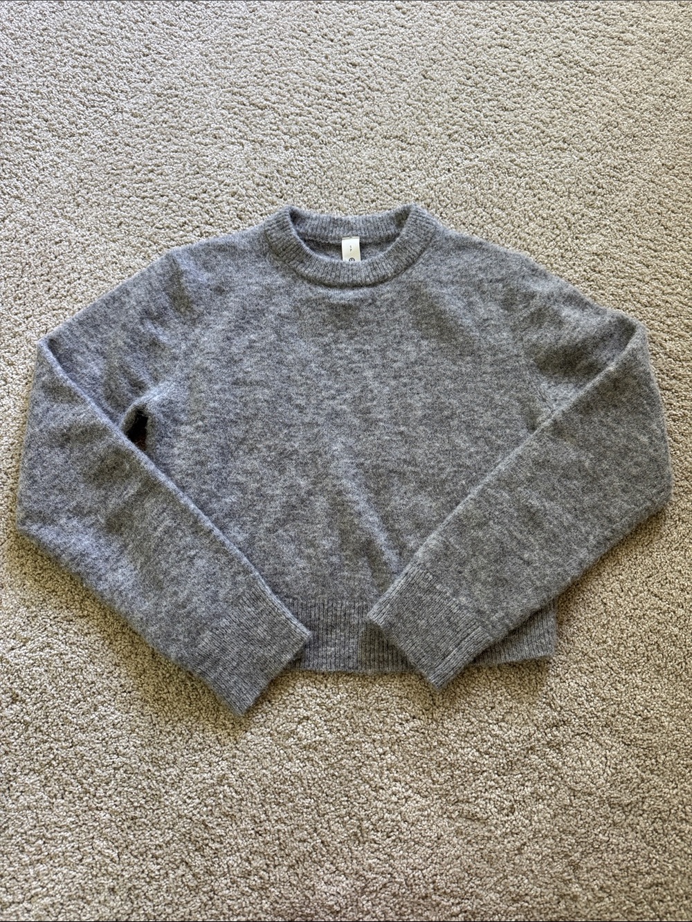 LULULEMON Grey Crewneck Wool Sweater 4/Xs